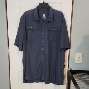 Ocean & Coast Men's Navy Casual Button-Down Shirt